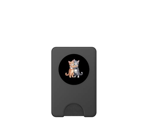 Gatos Abrazando PopSockets PopWallet para MagSafe Tarjetero Magnético Móvil 2