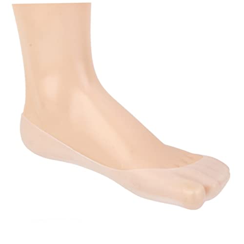 NOLITOY Silicone Gel Socks Foot Care Protector Full Length Heel Pads for Shoes Gel EU 34-37 US 4-6.5 UK 2-4 White