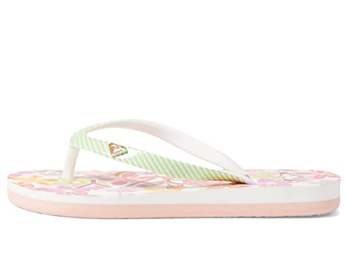 Roxy Girl's Pebbles VII (Little Kid/Big Kid) White/Green 13 Little Kid M4
