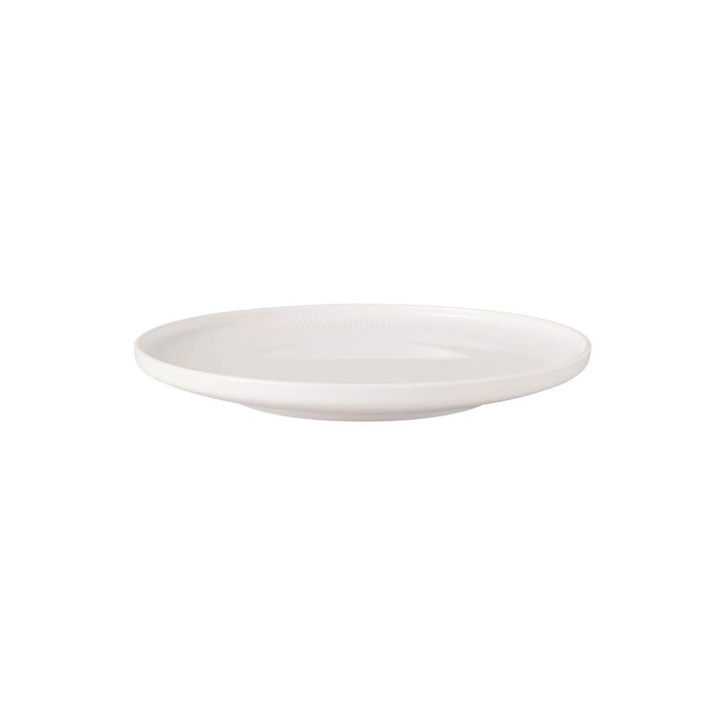 Villeroy & Boch - Afina talerz śniadaniowy z porcelany premium, mały talerz do brunchu, Made in Germany, nadaje się do mycia w zmywarce i używania w kuchence mikrofalowej, można układać w stos, biały