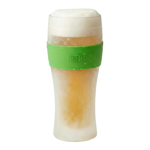 Image of Frozen Pint Beer Glasses - Freezable Mugs Freeze Chiller, Birthday Gifts Him, Men, Dad, Guys, Cooling Cups 12oz Unbreakable Tritan Acrylic, Double Walled Insulated Glass Gift, Iced Coffee Tumbler