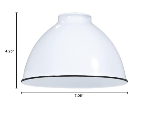 Image of B&P Lamp Industrial Style Metal Dome Shades (White)