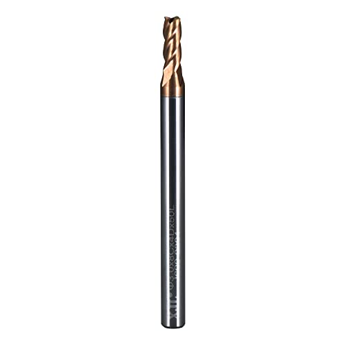 Image of Carbide End Mill Set 4 Flutes CNC Router Tool Nano Coating Milling Cutter for Steel HRC 60 3x8x4x50mm