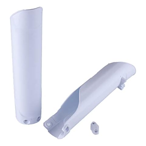 PRO CAKEN 10.6 inch Motorcycle Front Shock Fork Cover Lower Fork Cover Set,Strong and Sturdy Scratch Resistant Case Wrap Shock Absorber Guard Universal for Dirt Bike Motorcycle-White Cover