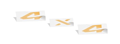 Image of Reflective Concepts 4x4 Emblem Overlay Decal Sticker -Fits: 2019-2026 Ram, NOT for Classic - (Color: Reflective Gold)