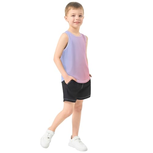 J JOYSAY Above Clouds Gradient Boys Tank Top Sleeveless Muscle Shirts Quick Dry Kids T-Shirts 3-15T4