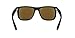 Ray-Ban RB4165F Justin Low Bridge Fit Rectangular Sunglasses, Rubber Black/Blue Flash, 58 mm