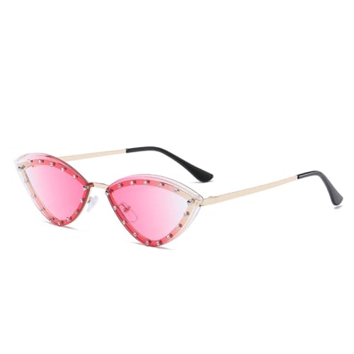 Trendige Mode für Damen, Cat-Eye-Sonnenbrille, kleine Metall-Sonnenbrille in guter Qualität für Damen