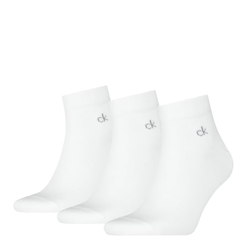 Calvin Klein Quarter, Blanc, 39-42 (Lot de 3) Hommes