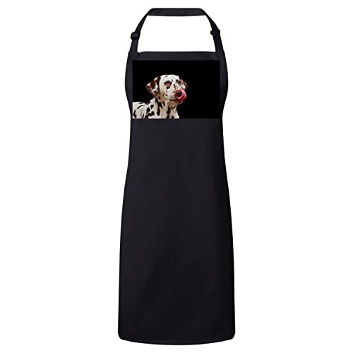 Tablier cuisine premium dalmatien en coton robuste pour cuisiner avec élégance
