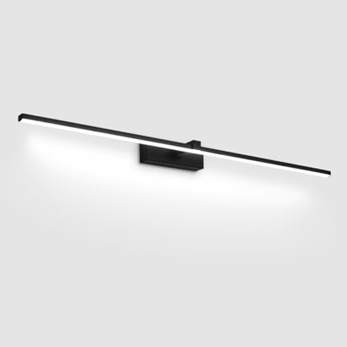 LVSEWOA Aplique de Pared Minimalista con Espejo Negro, Estilo nórdico Creativo, para baño, luz Frontal de Pared, Moderno de Mediados de Siglo, para baño, tocador, Dormitorio, Armario con Espejo