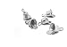 Campanillas color plata 12mm. 20u.