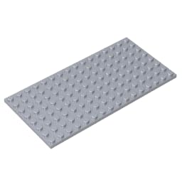 92438 Foundation Plate Plate 8x16 5Pieces GDS-529 Compatible with Lego Building Blocks Color:Flat Silver — image 1