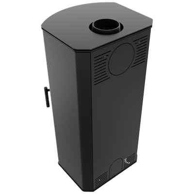 Kratki Kaminofen aus Stahl TITAN Panorama Ø 150 11 kW BImSchV 2 Ökodesign