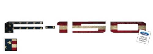 Decal Mods 2021-2026 F150 Tailgate Insert Decals Letters Inlays Indent Stickers (Thin Decal) for Ford F150 (2021-2026) (American Flag - Worn) | FG1R7