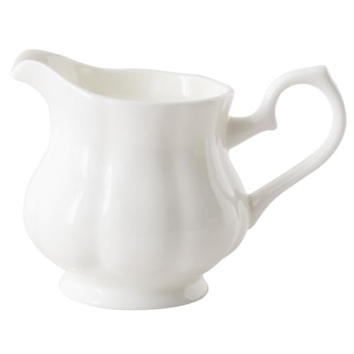 KICHOUSE Porcelain Milk Can Cup Set 230ml Cup Elegant Creamer for Coffee Tea Juice Home Restaurant