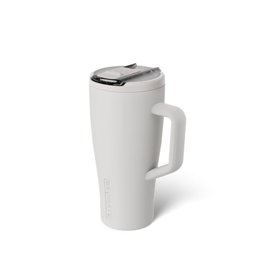 Image of BruMate Era Flip 30oz Tumbler with 100% Leakproof Covered Straw Lid | Hygienic Covered Straw | Insulated Stainless Steel Water Bottle with Handle | Cup Holder Friendly | BPA-Free (Dune)