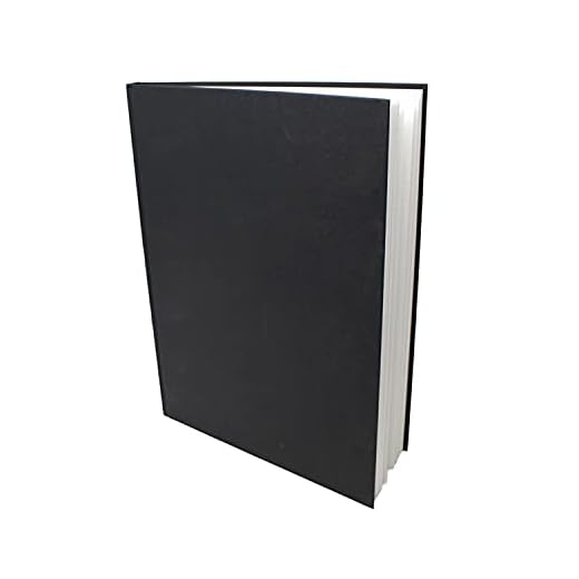 Artway Studio - Gebundenes A4-Skizzenbuch - Hochformat - 92 Seiten/46 Blätter aus 170 gsm Papier - Schwarzes Skizzenbuch mit festem Einband, Schwarz