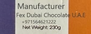 DECADENT FOODS Kunafa Chocolate Original Choc Bar Fix Dessert Chocolatier Fex Dubai Chocolate Experience,Cocoa Butter Milk Chocolate With Pistachio Cream 230Gm (Imported)