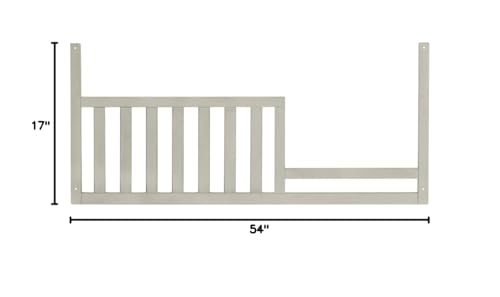 Image of Toddler Bed Safety Guard Rail for Kingsley & Centennial Convertible Cribs - Solid Wood Rail for Convertible Crib to Toddler Conversion - Safety Rail for Children (Antique White - Kennedy & Venetian)