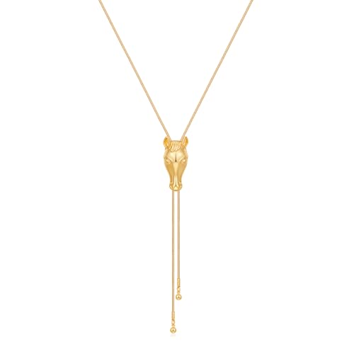 MURNA KARE Western Cowgirl Horse Necklace Jewelry for Women - Cowboy Bolo Tie Lariat Necklaces Trendy Country Western Cowgirl Accessories Jewelry Rodeo Outfit Gifts