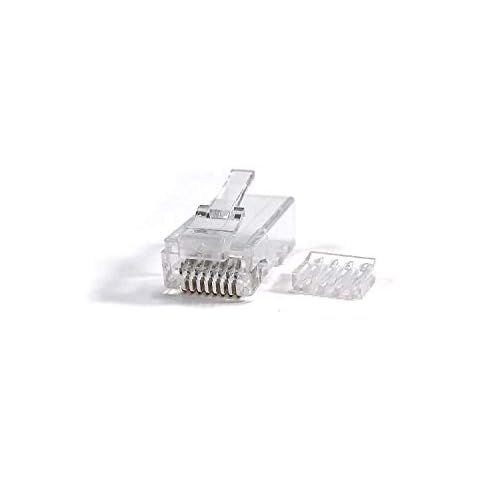 Micro Connectors, Inc. 100 Pack CAT6 RJ45 Modular Connector Plugs with Load Bar (C20-088L6-100) Cover