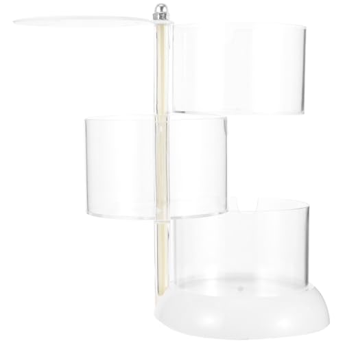 UTHCLO 転式パウダーパフ収納ボックス 軽量携帯可能 メイクスポンジ保管用 化粧品収納ケース 卓上整理用