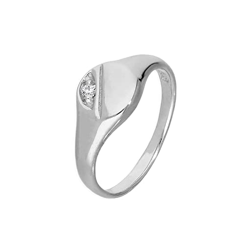 Bague chevalière ronde enfants en argent pour briller aux fêtes de famille