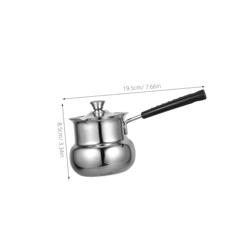 TOPBATHY Turkish Coffee Pot Stainless Steel Stove Top Tea Maker Milk Warmer Arabic Coffee Cezve Briki Small Sauce Pan Butter Melter for Stove Top 350ml - Image 2