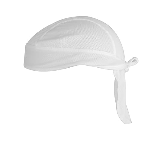 PartyKindom Men's Cycling Headband Polyester One Size Soft Comfortable Breathable Sports Headscarf White