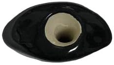 Vista 4 de Collar de Perlas de Piedra de Cerámica Negra Joyería