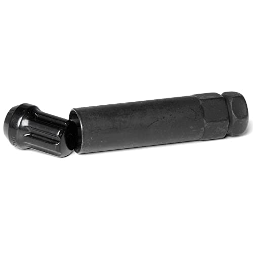 Image of Circuit Performance Spline Drive Tuner Acorn Lug Nuts Black 14x1.5 Forged Steel (24pc + Tool) Compatible with Dodge Challenger Charger