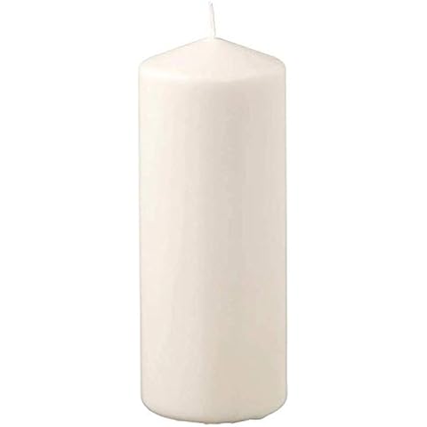 Unscented Block Candle Natural, Assembled Size Height: 20 cm Diameter: 7.8 cm Burning Time: 70 hr, Materials Paraffin/Vegetable Wax Cover
