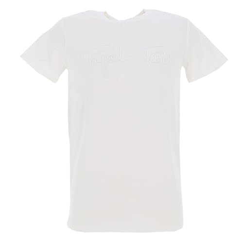 Project X Paris - T-shirt básica, bordado, branco osso, XS