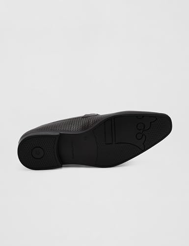 Image of Louis Philippe Men Premium Leather Breathable Lining Material Anti Slip with Heel TPR Sole Formal Slip-on Shoes