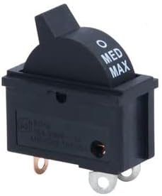 3 Position Pin SPDT Hair Dryer Rocker Switch 10A 250V CD16 | 3-position SPDT rocker switch, 10A 250V, black/red, 10000 cycles, CE/CQC(Rojo)