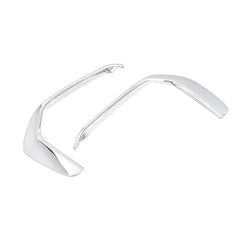 Cadre phares antibrouillard de voiture ABS argent avec autocollants décoration