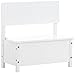 CLP Cassapanca Ninda in Legno I Panchina Contenitore Giochi Bambini I Panca con Schienale Colore Bianco, Colore:Bianco