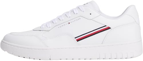 Tommy Hilfiger Herren Cupsole Sneaker Low Top, Weiß, Größe 47