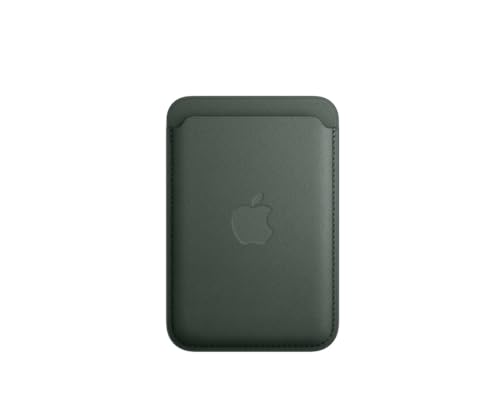 Porta Cartão Magnético Para iPhone Carteira Magsafe De Couro e Tecido Finewoven para iphone 13/14/15/16 e modelos PRO (Evergreen Tecido Finewoven)