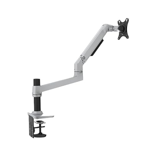 Support d'écran de Bureau à Mouvement Complet V62C / XSJ8012C de 17 à 38 Pouces, Bras à Ressort mécanique en Aluminium, Charge maximale: 11 kg(V62C Silver Grey)