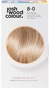 Josh Wood Colour - Ammonia-Free Hair Dye - Permanent Hair Colour with 100% Grey Coverage - Vegan Friendly, Natural-Looking Results, Shiny & Hydrated Hair | 8.0 (Dark Blonde)