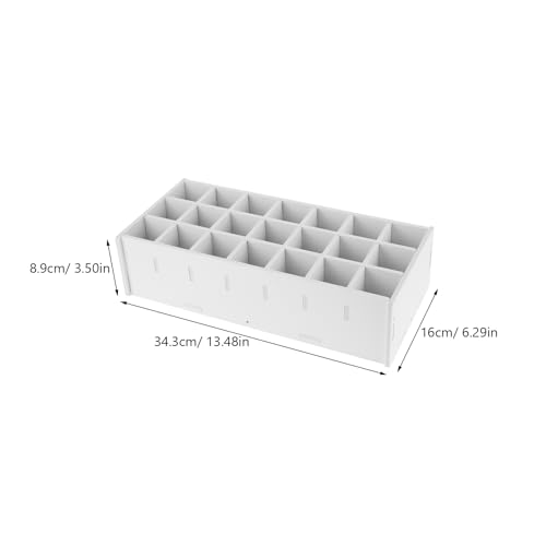 Image of HOODANCOS Paint Organizer 21-Slot Desktop Storage Rack for Oil Acrylic Pigment Bottles Multi-Functional Paint Holder for Art Supplies and DIY Craft Organization 13.50X6.29X3.50In