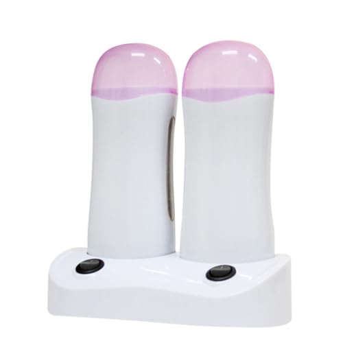 ABOOFAN 100g Depilatory Wax Heater Portátil Doble Asiento Máquina de Cera para Mujer Compacta y Ligera para Depilación Segura Casa