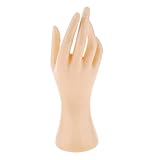 KESOTO Schaufenster Dekohand Präsentationshand Schmuckhand Schmuckhalter Hand (weiblich, 21.5cm) als Ring, Armband, Handschuhe Display Halter Hand - Hautfarbe