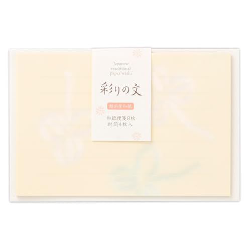 エヌビー社 RD ミニレターセット クリーム | 便箋8枚 封筒4枚 和紙 横書き