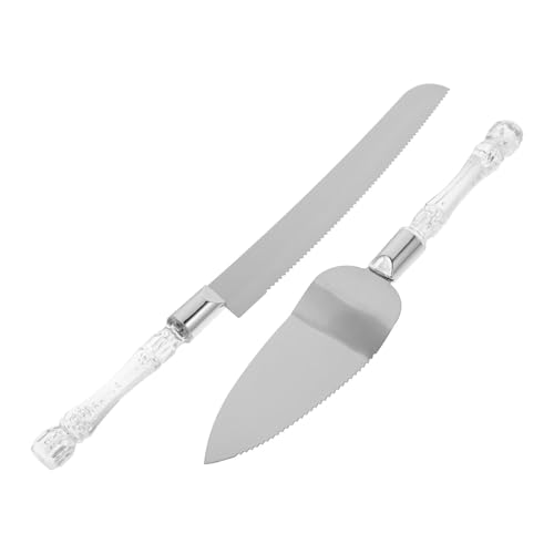 Alipis 2 Piezas Cuchillo y Pasteles de Boda Inoxidable Celebraciones y Fiestas Elegantes