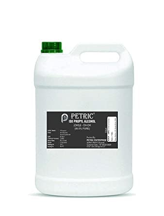 Petric Enterprise IPA Iso Propyl Alcohol 99.9% Pure for Home, Medical, Surgical and Hospital Use Disinfectant [(CH3)2-CH-OH] CAS: 67-63-0 (5 Ltr or 5 Litres) (B08G1MN1DR) Amazon Price History, Amazon Price Tracker