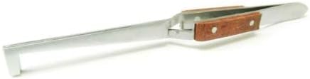Crosslock Fiber Grip Tweezers Bent 90 Degree with Wire Holding Slot Self Locking By JTS