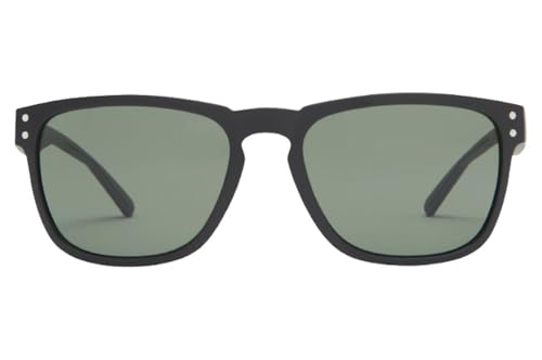 Dot Dash Bootleg Sunglasses, Black Satin/Grey